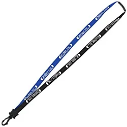 Two-Tone Cotton Lanyard - 5/8" - Plastic Swivel Snap Hook - 24 hr