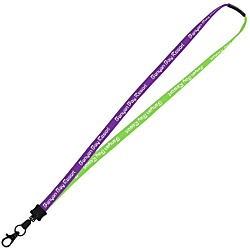 Two-Tone Cotton Lanyard - 5/8" - Metal Lobster Claw - 24 hr