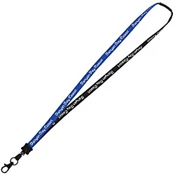 Two-Tone Cotton Lanyard - 5/8" - Metal Lobster Claw - 24 hr