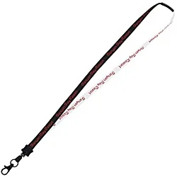 Two-Tone Cotton Lanyard - 5/8" - Metal Lobster Claw - 24 hr