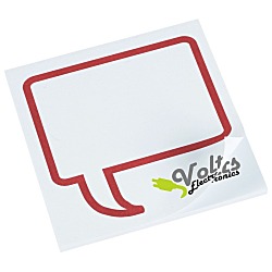 Souvenir Designer Sticky Note - 3" x 3" - Message Bubble - 25 Sheet