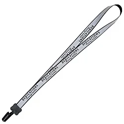 Reflective Lanyard - 3/4" - 34" - Plastic Bulldog Clip