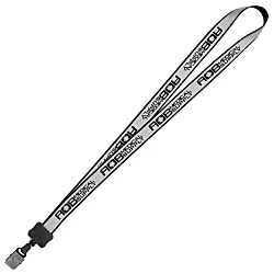 Reflective Lanyard - 3/4" - 34" - Large Metal Bulldog Clip