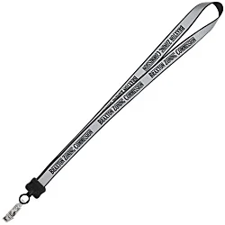 Reflective Lanyard - 3/4" - 34" - Snap with Metal Bulldog Clip