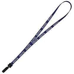 Smooth Nylon Lanyard - 1/2" - 32" - Plastic Bulldog Clip