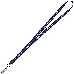 Smooth Nylon Lanyard - 1/2" - 34" - Snap with Metal Bulldog Clip