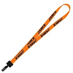 Smooth Nylon Lanyard - 3/4" - 32" - Plastic Bulldog Clip