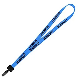 Smooth Nylon Lanyard - 3/4" - 32" - Plastic Bulldog Clip