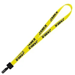 Smooth Nylon Lanyard - 3/4" - 32" - Plastic Bulldog Clip