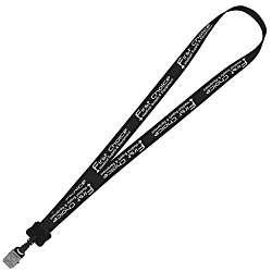 Smooth Nylon Lanyard - 3/4" - 32" - Large Metal Bulldog Clip