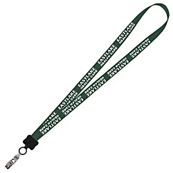 Smooth Nylon Lanyard - 3/4" - 32" - Snap with Metal Bulldog Clip