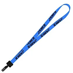 Smooth Nylon Lanyard - 3/4" - 34" - Plastic Bulldog Clip