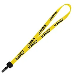 Smooth Nylon Lanyard - 3/4" - 34" - Plastic Bulldog Clip