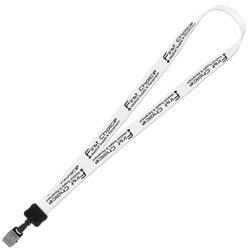 Smooth Nylon Lanyard - 3/4" - 34" - Large Metal Bulldog Clip