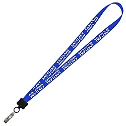 Smooth Nylon Lanyard - 3/4" - 34" - Snap with Metal Bulldog Clip