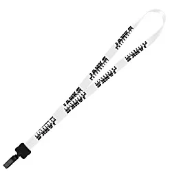 Smooth Nylon Lanyard - 3/4" - 36" - Plastic Bulldog Clip