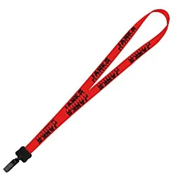 Smooth Nylon Lanyard - 3/4" - 36" - Plastic Bulldog Clip