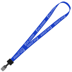 Smooth Nylon Lanyard - 3/4" - 36" - Large Metal Bulldog Clip