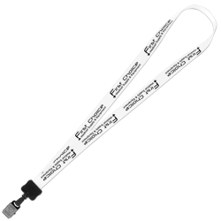 Smooth Nylon Lanyard - 3/4" - 36" - Large Metal Bulldog Clip