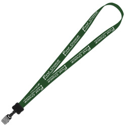 Smooth Nylon Lanyard - 3/4" - 36" - Large Metal Bulldog Clip