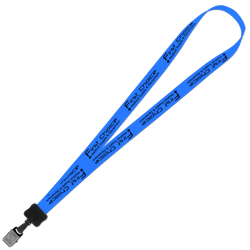 Smooth Nylon Lanyard - 3/4" - 36" - Large Metal Bulldog Clip