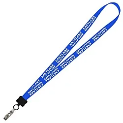 Smooth Nylon Lanyard - 3/4" - 36" - Snap with Metal Bulldog Clip