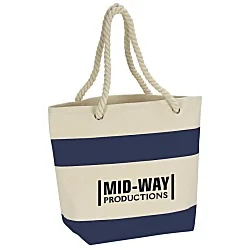 Capri Stripes Cotton Tote - 24 hr