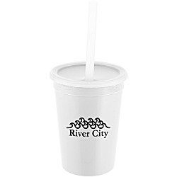 Event Stadium Cup with Lid & Straw - 12 oz.