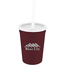 Event Stadium Cup with Lid & Straw - 12 oz.