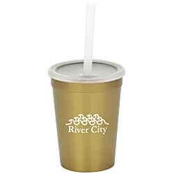Event Stadium Cup with Lid & Straw - 12 oz.