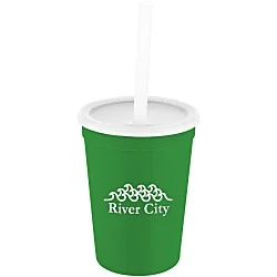 Event Stadium Cup with Lid & Straw - 12 oz.