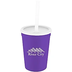 Event Stadium Cup with Lid & Straw - 12 oz.
