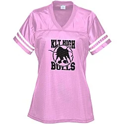 Poly Mesh Jersey V-Neck T-Shirt - Ladies'