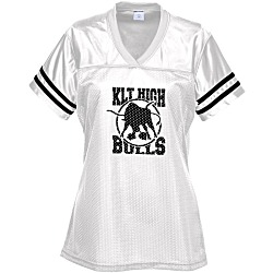 Poly Mesh Jersey V-Neck T-Shirt - Ladies'