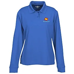 Vansport Omega Solid Mesh LS Tech Polo - Ladies'