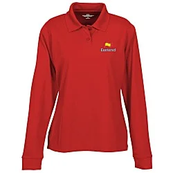 Vansport Omega Solid Mesh LS Tech Polo - Ladies'