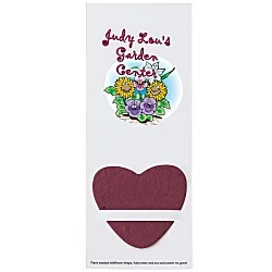 Plant-A-Shape Flower Seed Bookmark - Heart - 24 hr