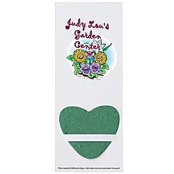 Plant-A-Shape Flower Seed Bookmark - Heart - 24 hr