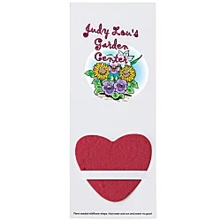 Plant-A-Shape Flower Seed Bookmark - Heart - 24 hr