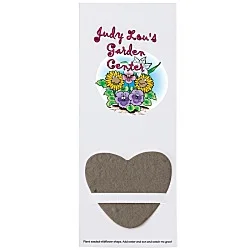 Plant-A-Shape Flower Seed Bookmark - Heart - 24 hr