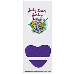 Plant-A-Shape Flower Seed Bookmark - Heart - 24 hr
