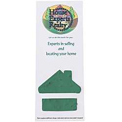 Plant-A-Shape Flower Seed Bookmark - House - 24 hr