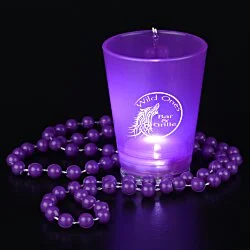 Light-Up Shot Glass on Beaded Necklace - 2 oz.