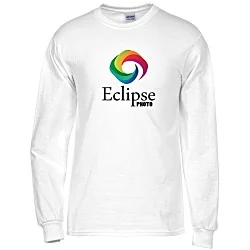 Gildan 6 oz. Ultra Cotton LS T-Shirt - Men's - Full Color - White