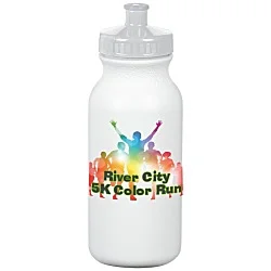 Full Color Sport Bottle - 20 oz. - White
