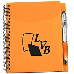 Sorbet Pocket Notebook with Curvy Stylus Pen