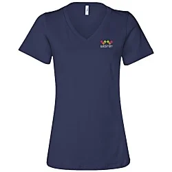 Bella+Canvas Relaxed V-Neck T-Shirt - Ladies’ - Embroidered