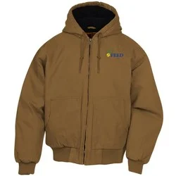 Washed Cotton Duck Insulated Hooded Jacket