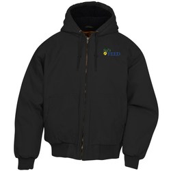 Washed Cotton Duck Insulated Hooded Jacket