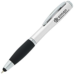 Curvy Stylus Twist Pen with Flashlight